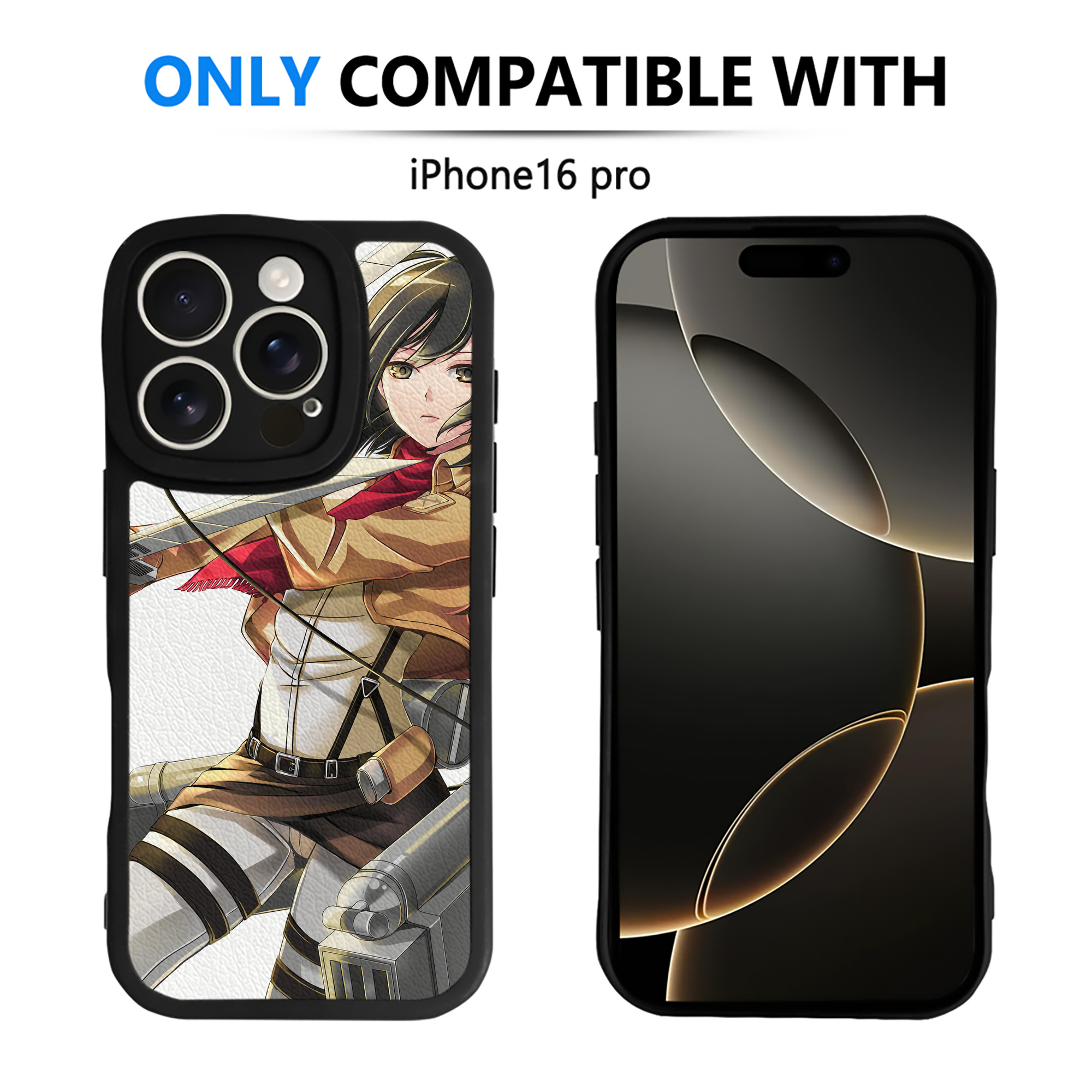 （画像用） 進撃の巨人 Attack on Titan 【iPhone 16シリーズ対応】シリコンスマホケース（レザー調） 材質：シリコン